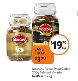 Foodworks Moccona freeze dried coffee offer
