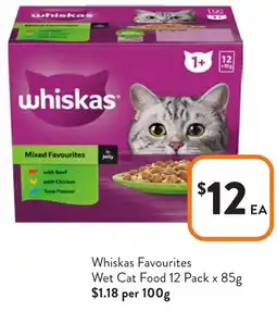 Foodworks Whiskas favourites wet cat food offer
