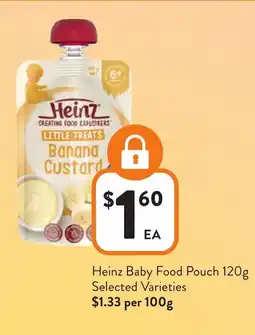 Foodworks Heinz baby food pouch offer