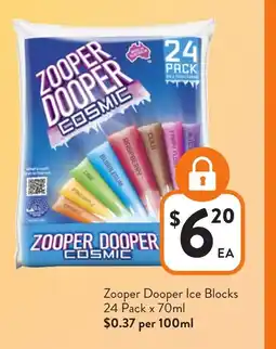 Foodworks Zooper Dooper Ice Blocks offer