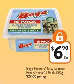 Foodworks Bega Farmers' Tasty Lactose Free Cheese offer