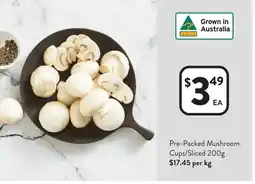 Foodworks Pre-packed mushroom cups/sliced offer