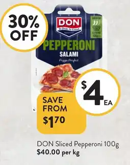 Foodworks Don sliced pepperoni offer