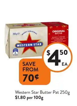 Foodworks Western star butter pat offer
