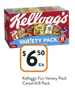 Foodworks Kellogg's fun variety pack cereal offer
