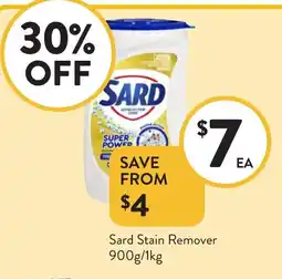 Foodworks Sard stain remover offer