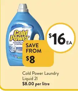 Foodworks Cold power laundry liquid 21 offer