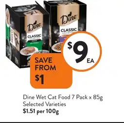 Foodworks Dine Wet Cat Food offer