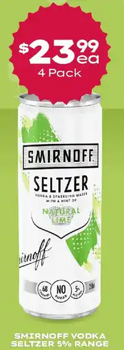 Thirsty Camel Smirnoff vodka seltzer 5% range offer