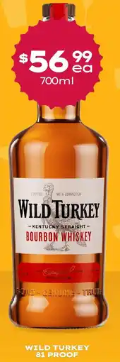 Thirsty Camel Wild turkey 81 proof offer