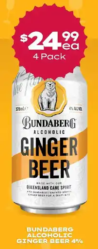 Thirsty Camel Bundaberg alcoholic ginger beer 4% offer