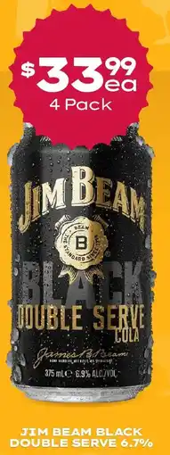 Thirsty Camel Jim beam black double serve 6.7% offer
