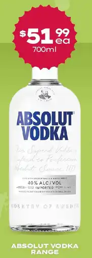 Thirsty Camel Absolut vodka range offer