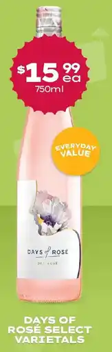 Thirsty Camel Days of rosé select varietals offer