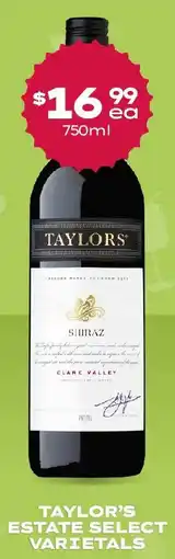 Thirsty Camel Taylors estate select varietals offer