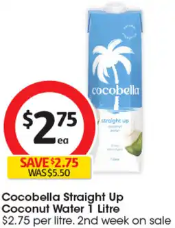 Coles Cocobella Straight Up Coconut Water offer