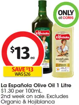 Coles La Española Olive Oil offer