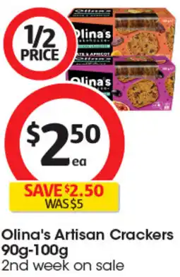Coles Olina's Artisan Crackers offer
