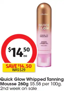 Coles Quick Glow Whipped Tanning Mousse 2 offer
