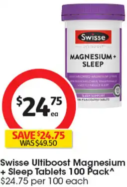 Coles Swisse Ultiboost Magnesium + Sleep Tablets offer