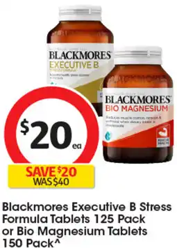 Coles Blackmores Executive B Stress Formula Tablets offer