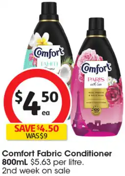 Coles Comfort Fabric Conditioner offer