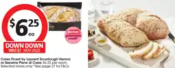 Coles Coles Finest by Laurent Sourdough Vienna or Sesame Pane di Casa offer