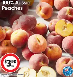 Coles Australian White or Yellow Peaches offer