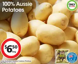 Coles Coles Australian Washed Carisma Potatoes Bag offer