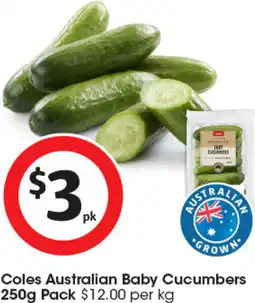 Coles Coles Australian Baby Cucumbers offer