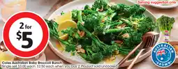 Coles Coles Australian Baby Broccoli Bunch offer