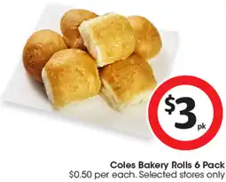 Coles Coles Bakery Rolls offer