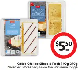 Coles Coles Chilled Slices offer