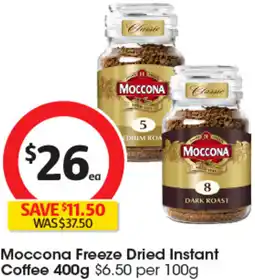 Coles Moccona Freeze Dried Instant Coffee offer