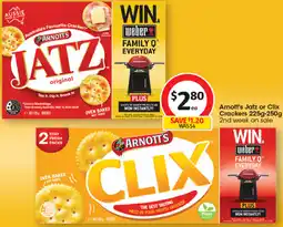 Coles Arnott's Jatz or Clix Crackers offer
