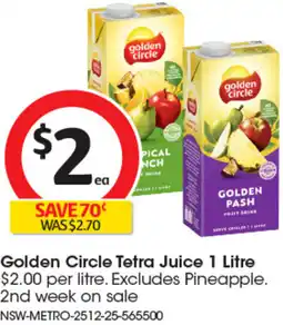 Coles Golden Circle Tetra Juice offer
