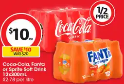 Coles Coca-Cola, Fanta or Sprite Soft Drink offer
