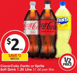 Coles Coca-Cola, Fanta or Sprite Soft Drink offer