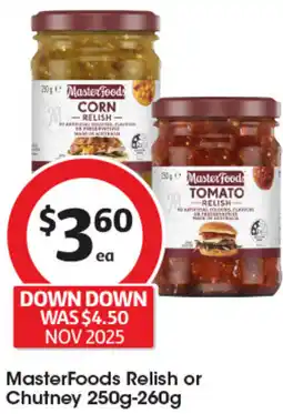Coles MasterFoods Relish or Chutney offer