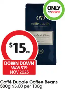 Coles Caffé Ducale Coffee Beans offer
