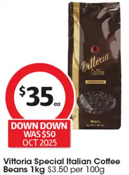 Coles Vittoria Special Italian Coffee Beans offer