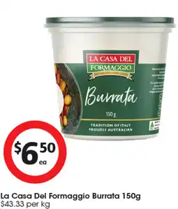 Coles La Casa Del Formaggio Burrata offer
