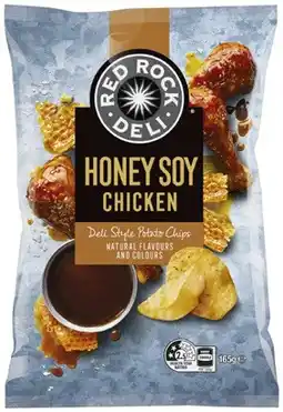 Coles Red Rock Deli Potato Chips-165g offer