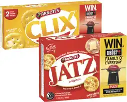 Coles Arnott's Jatz or Clix Crackers 225g-250g offer