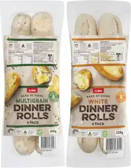 Coles Coles Bake at Home Dinner Rolls 220g-260g offer