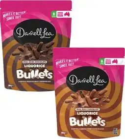 Coles Darrell Lea Bullets or BBs 150g-204g offer