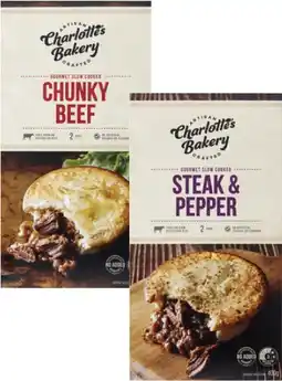 Coles Charlotte's Bakery Slow Cooked Pies 400g offer