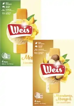 Coles Weis Frozen Dessert Bars-6 Pack 264mL-280mL offer