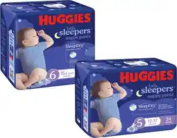 Coles Huggies Little Sleepers Nappy Pants-24 Pack offer