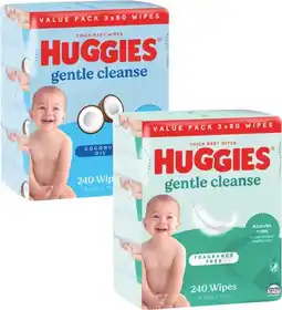 Coles Huggies Baby Wipes-240 Pack offer
